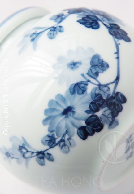 Hand-painted Blue-white China Tea Caddy