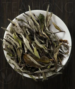 The downy young leaves of White Peony Classic Floral traditional white tea