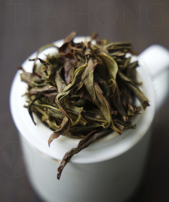 Wudong Cassia Phoenix oolong: infused tealeaves Wudong Cassia Phoenix oolong: infused tealeaves