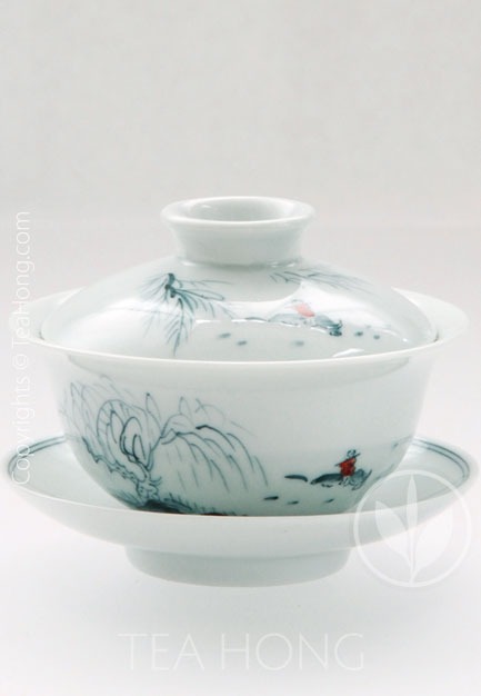 Hand-painted Gaiwan: Spring Buffalo