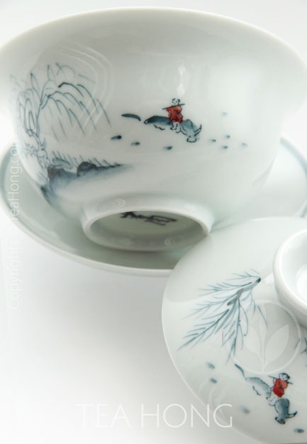 Hand-painted Gaiwan: Spring Buffalo