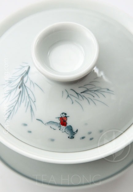 Hand-painted Gaiwan: Spring Buffalo