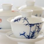 Twin Gaiwan Set: Rushi Jade White