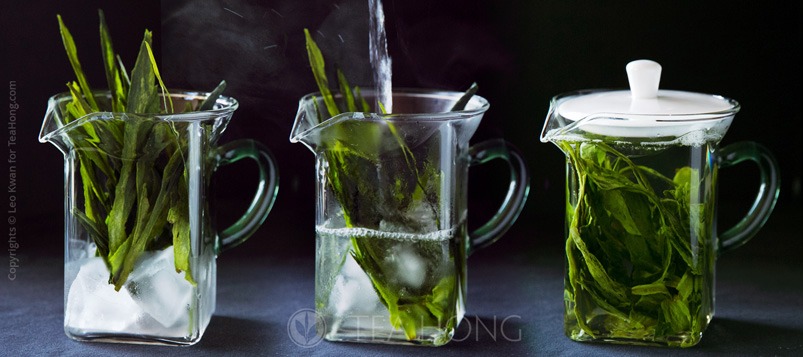 Ice Fire technique for green tea Taiping Houkui Tradiitional