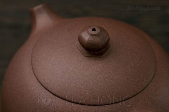 Yixing teapot — Song Ru Qiang: Hexagon Xishi, lid button