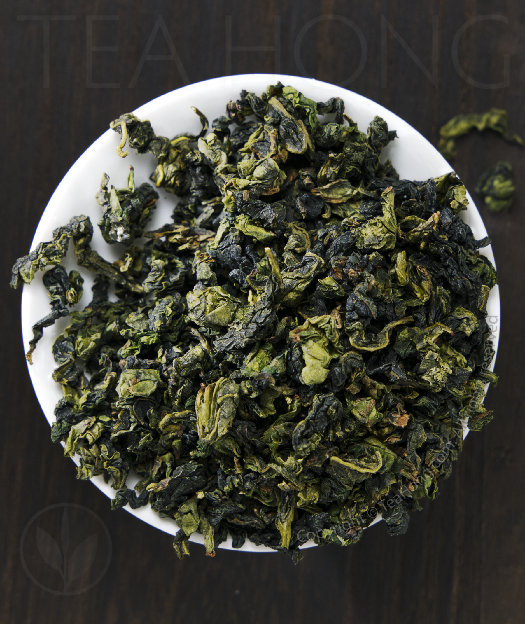 Tea Hong's Tieguanyin Traditional, old style green oolong The rolled leaves of the green oolong Tieguanyin Traditional