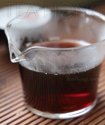 Bulang Old Tree Shu Puer, infusion colour
