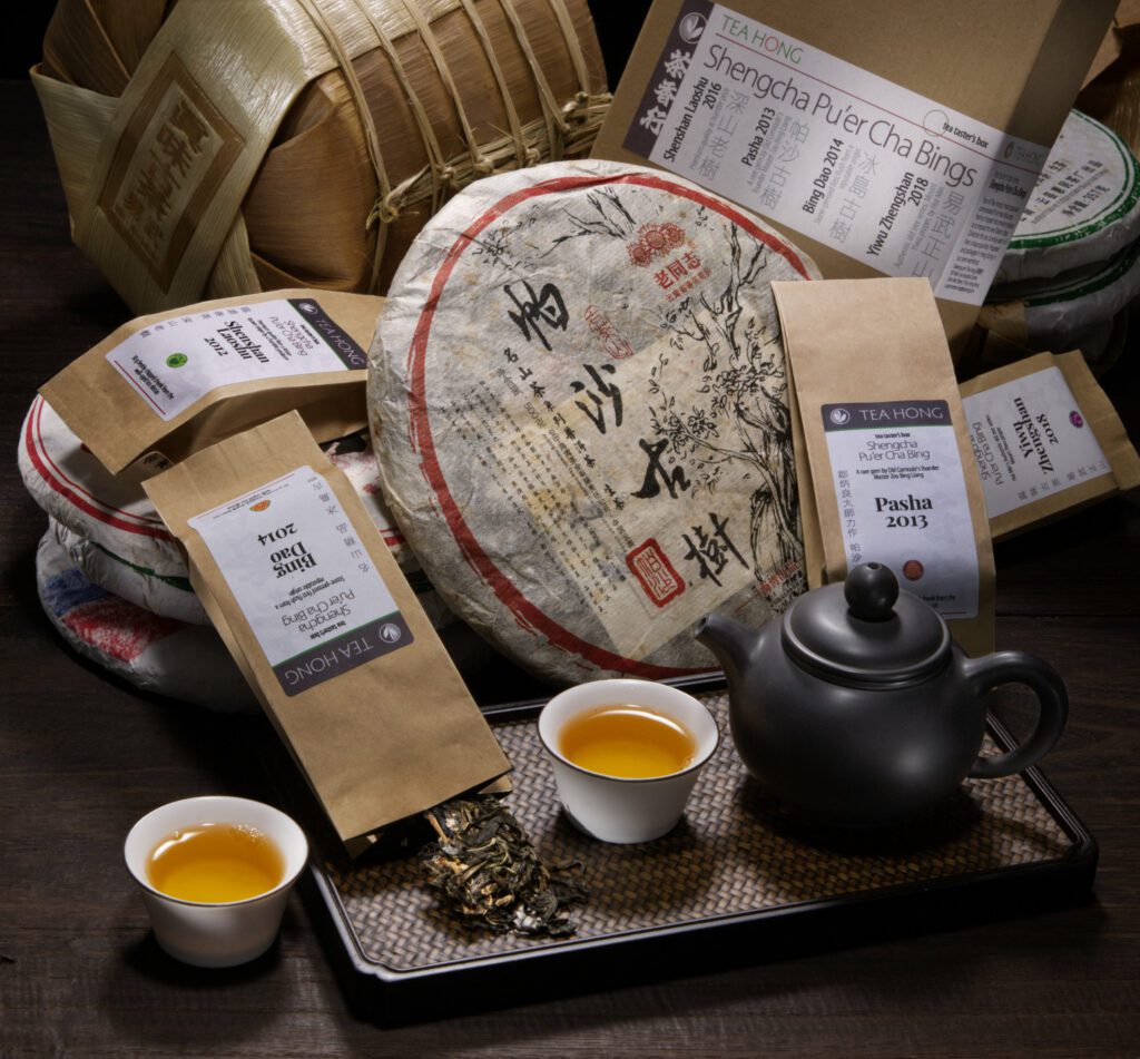 Tea Taster's Box: Shengcha Pu'er Cha Bings is a collection of four different cha bings packaged in easy to use convenient small packs