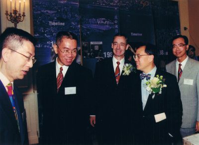 Leo and Donald Tsang in exhibition