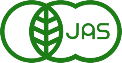 the JAS logo — JAS is the authority in Japan that oversees the qualification of organic certification of all agricultural related trades