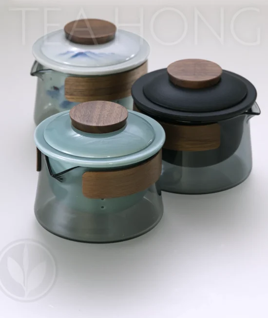 Three options of Easy Life Traveller's Tea Set: Aqua Blue, Black and Landscape painting Three options of Easy Life Traveller's Tea Set: Aqua Blue, Black and Landscape painting