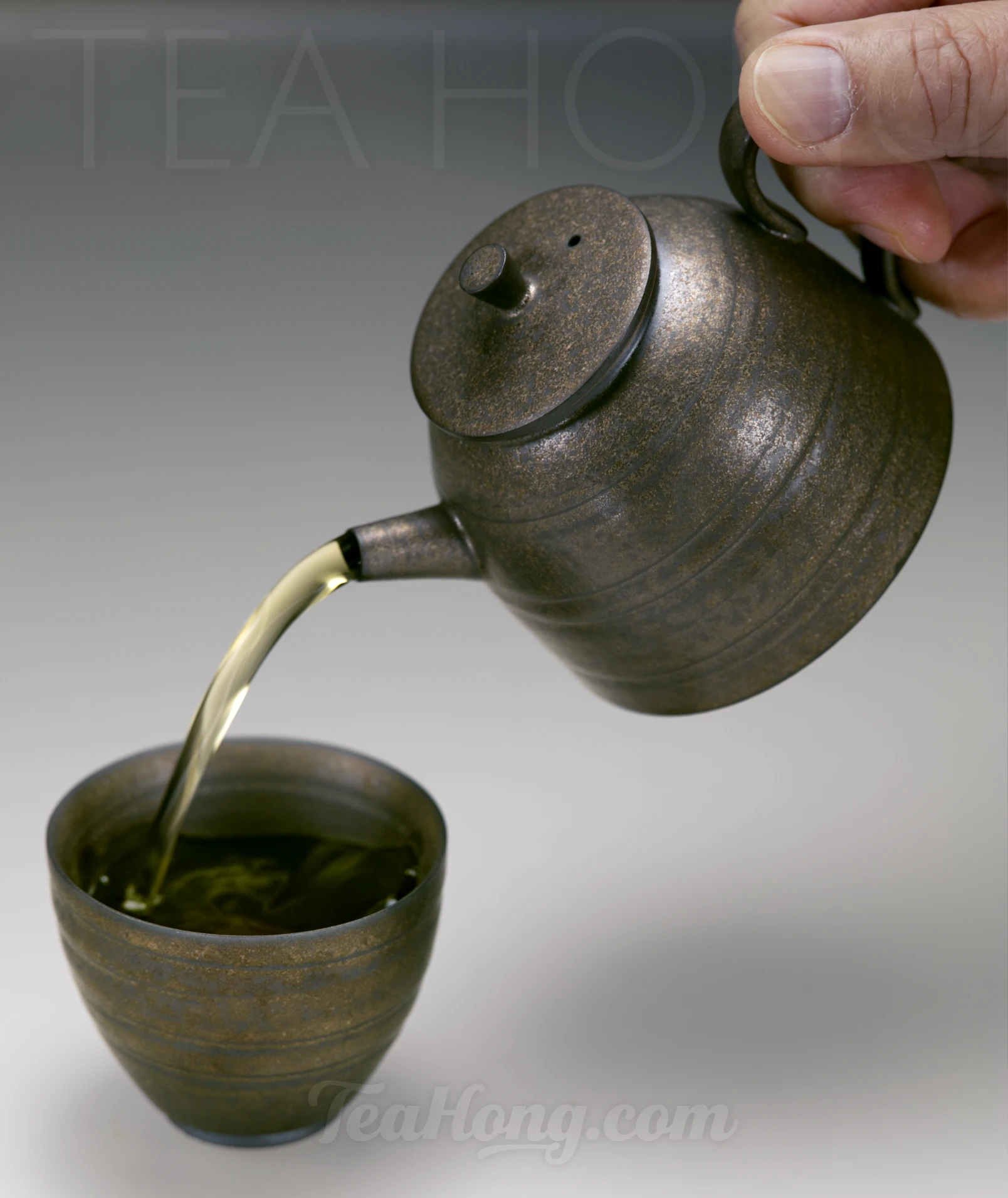 Galaxy Bell, stoneware teapot with lustre glaze