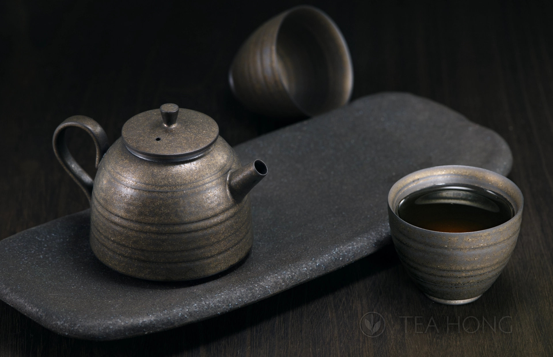 Galaxy Bell, stoneware teapot with lustre glaze