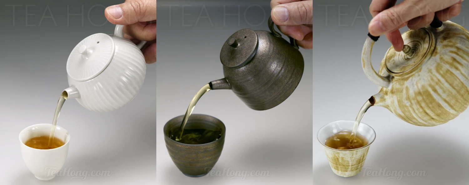 3 very differently styles artisan teapots 