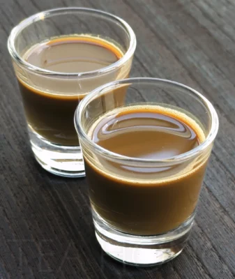 Kyoto Premium Houjicha Powder prepared as a tea espresso — koicha
