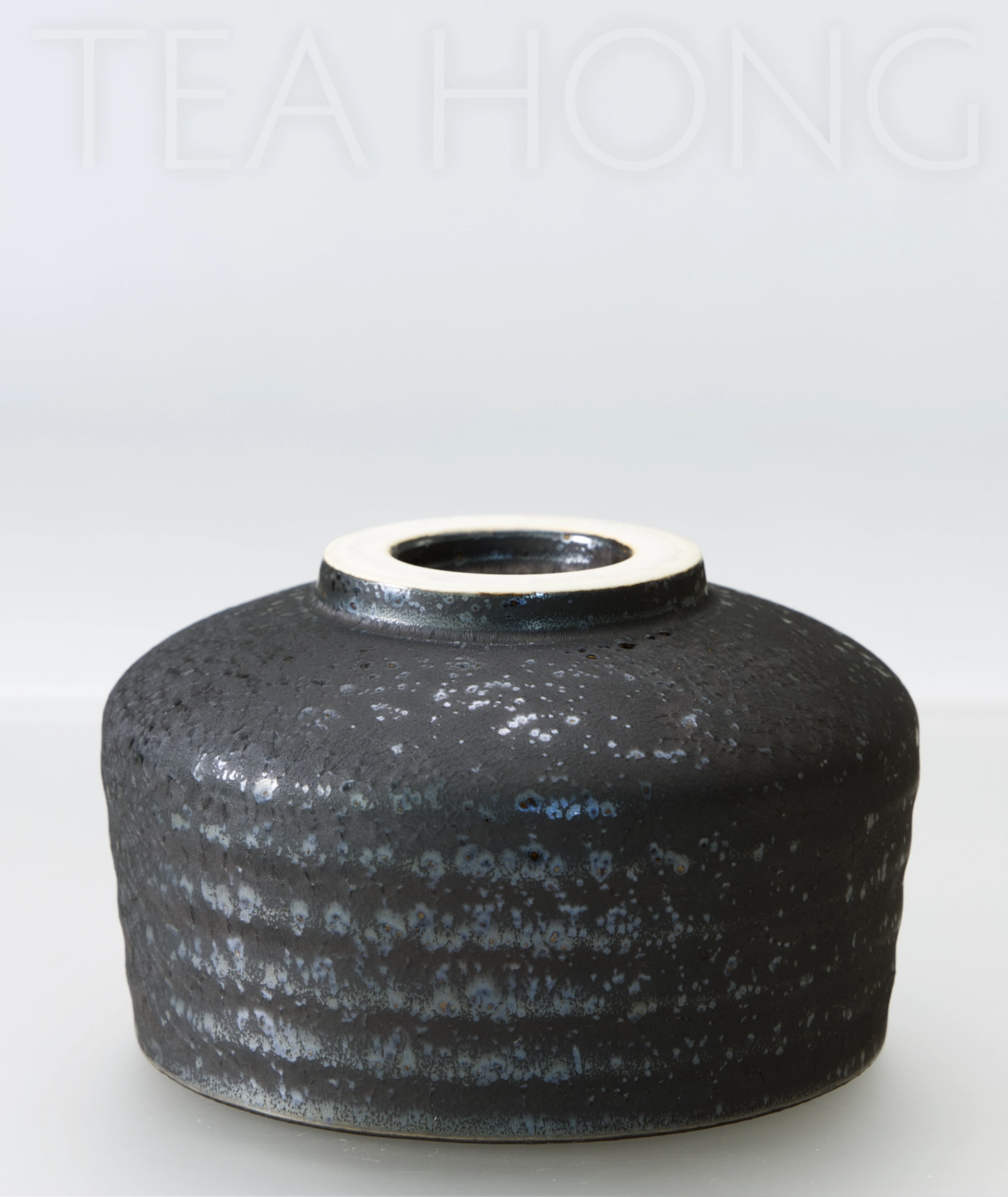 Minoyaki chawan: Black Gold Crystals