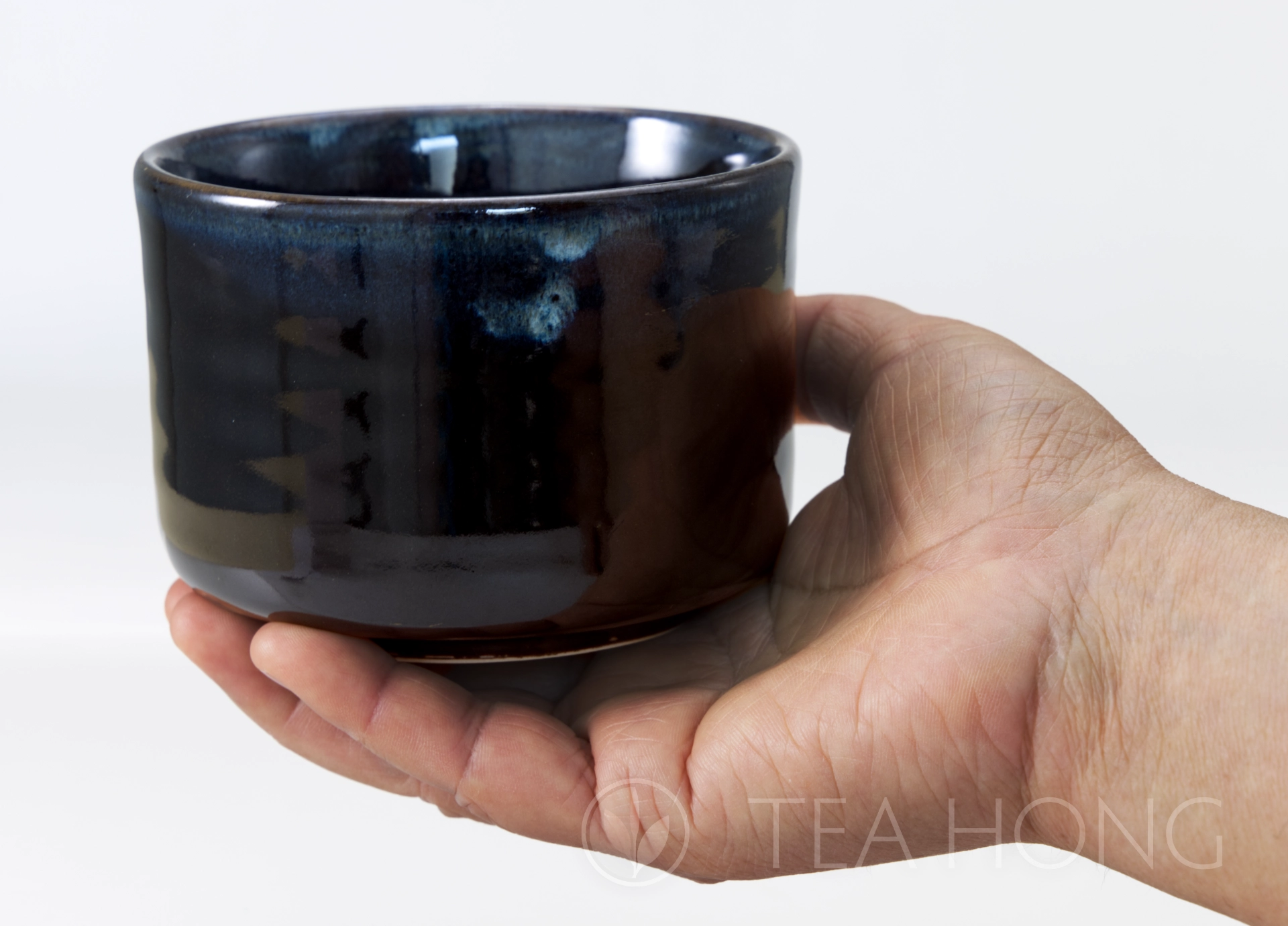 Minoyaki chawan: Square Flow Tenmoku