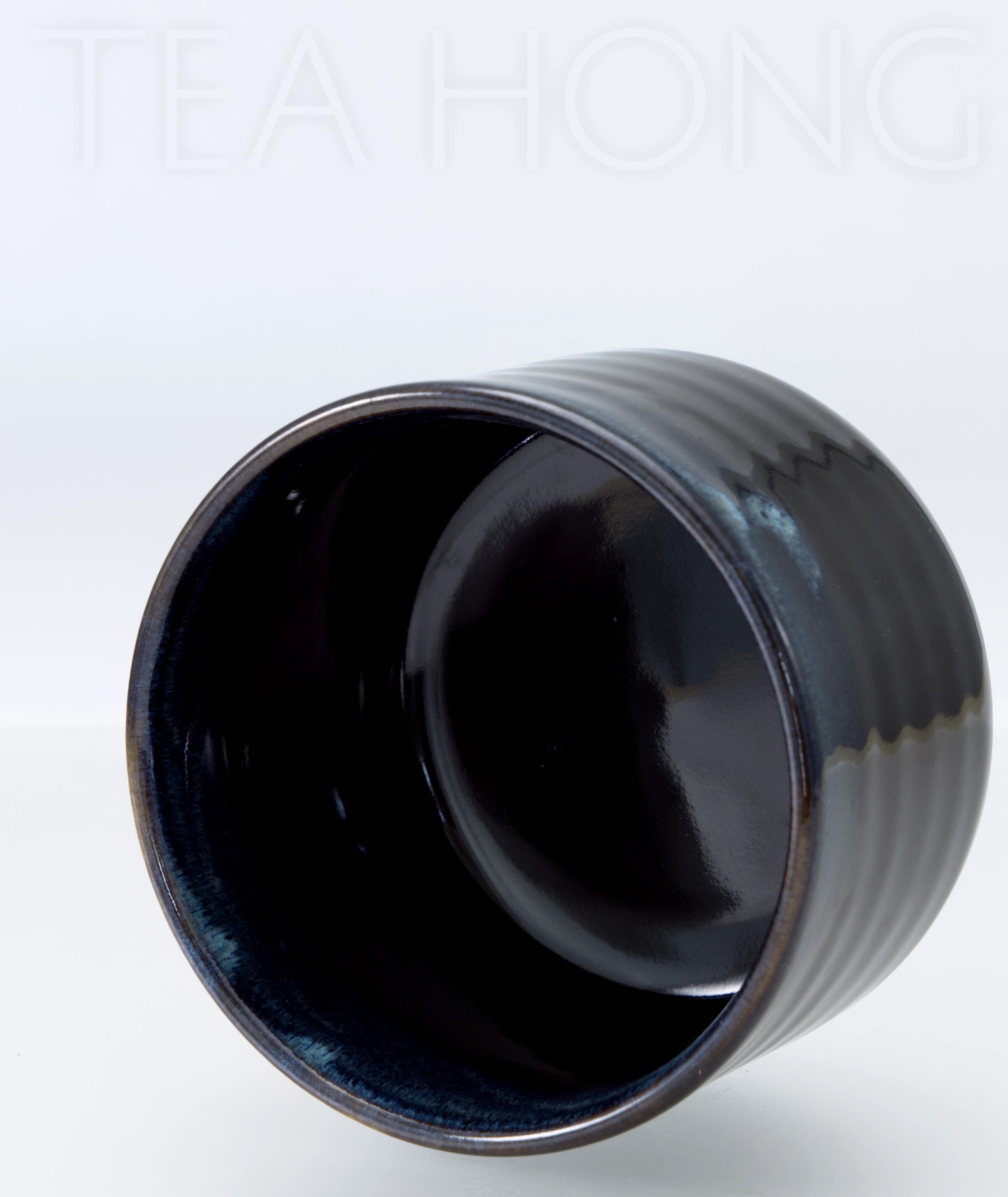 Minoyaki chawan: Square Flow Tenmoku
