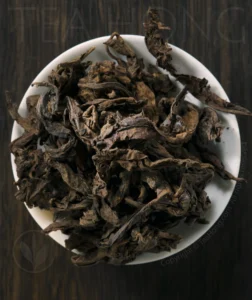 Dark brown colour leaves of Tea Hong's Old Hong Kong Pou Nei